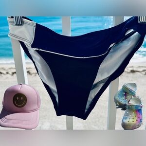 GEORGE Navy and White bikini bottoms